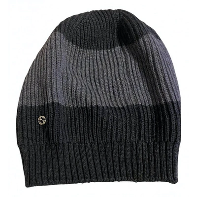 Pre-owned Gucci Wool Beanie In Grey