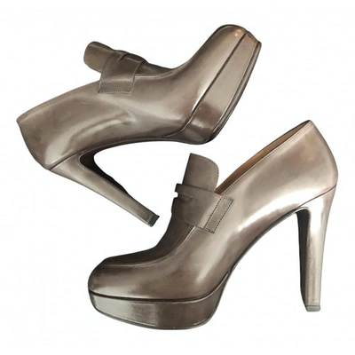 Pre-owned Fratelli Rossetti Leather Heels In Grey
