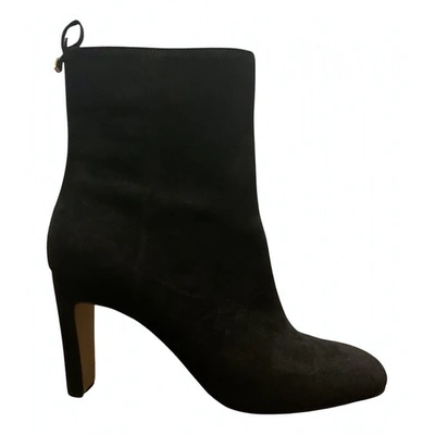 Pre-owned Emporio Armani Ankle Boots In Black