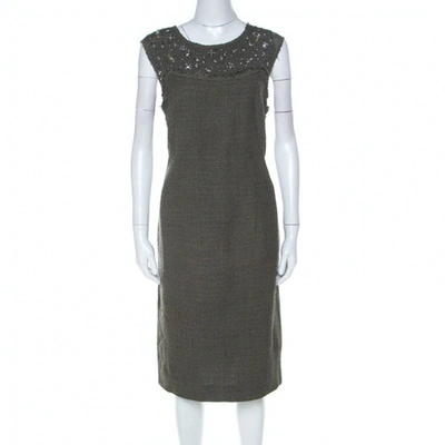 Pre-owned Escada Green Wool Dress