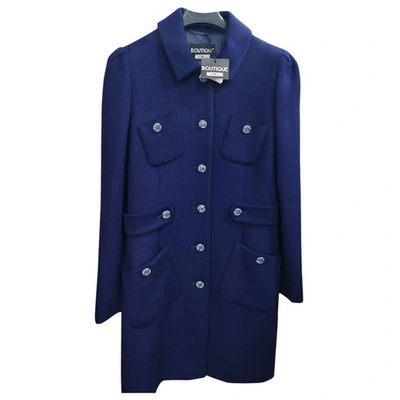 Pre-owned Moschino Wool Coat In Purple