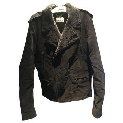 Pre-owned Sandro Black Suede Jacket