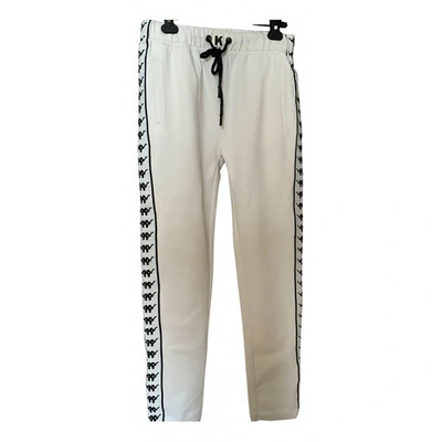 Pre-owned Kappa Trousers In White