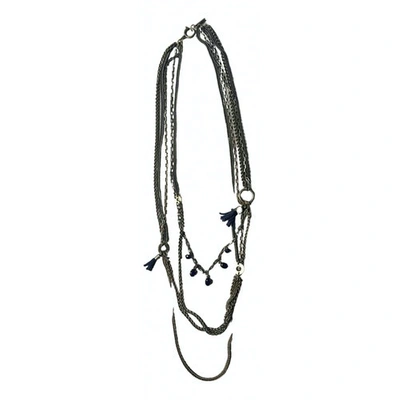 Pre-owned Isabel Marant Navy Metal Long Necklace