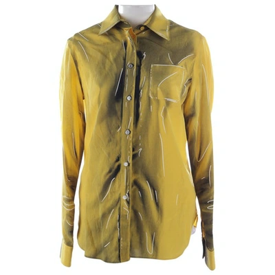 Pre-owned Moschino Silk Blouse In Yellow