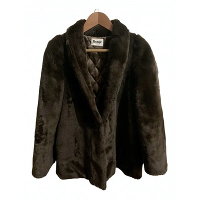 Pre-owned Rouje Brown Faux Fur Coat