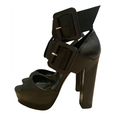 Pre-owned Pierre Hardy Leather Sandals In Black