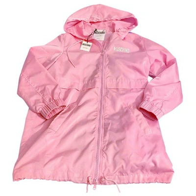 Pre-owned Moschino Trench Coat In Pink