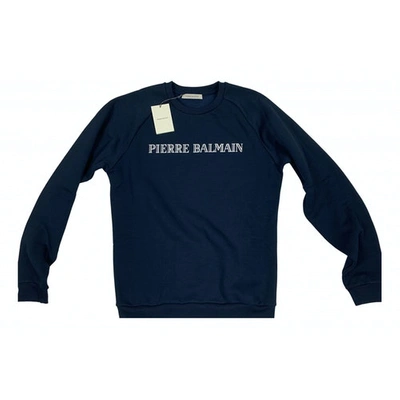 Pre-owned Pierre Balmain Blue Cotton Knitwear & Sweatshirts