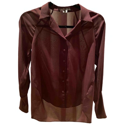 Pre-owned Theyskens' Theory Shirt In Burgundy