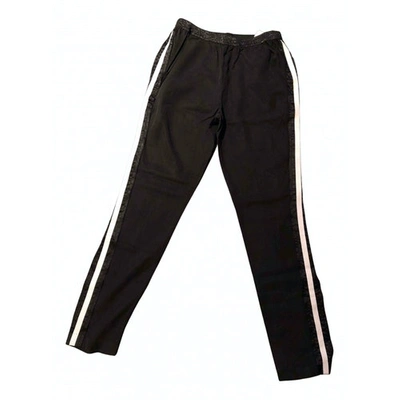 Pre-owned Zadig & Voltaire Black Silk Trousers