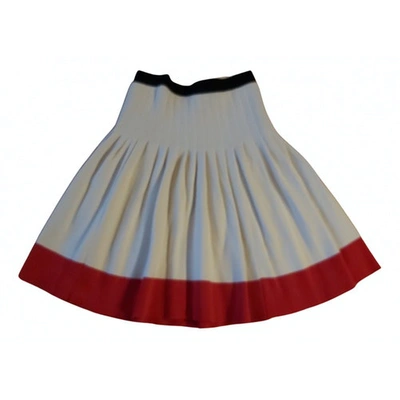 Pre-owned Sonia By Sonia Rykiel Mid-length Skirt In Ecru