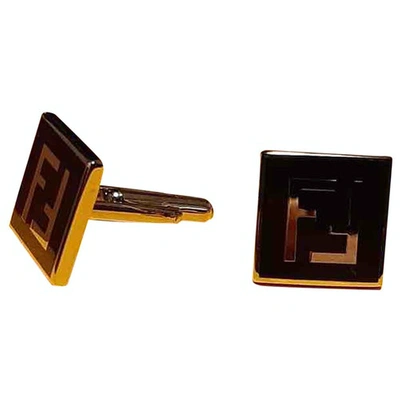 Pre-owned Fendi Silver Metal Cufflinks