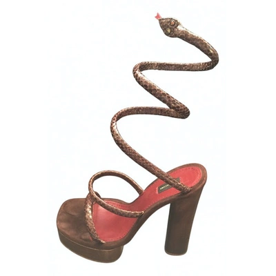 Pre-owned Marc Jacobs Brown Leather Sandals