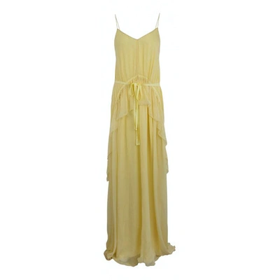 Pre-owned Elizabeth And James Silk Maxi Dress In Yellow