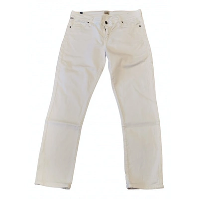 Pre-owned Citizens Of Humanity White Cotton - Elasthane Jeans