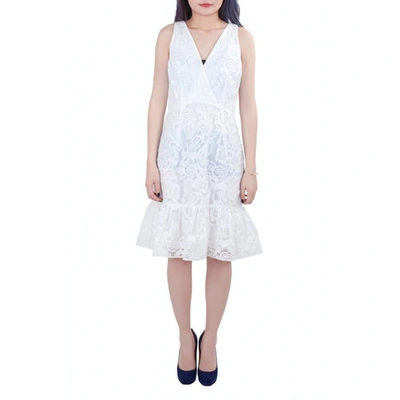 Pre-owned Marchesa White Lace Dress