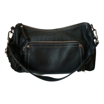 Pre-owned Longchamp Légende Leather Handbag In Black