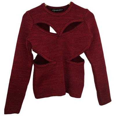 Pre-owned Y/project Red Wool Knitwear
