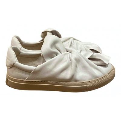 Pre-owned Ports 1961 Leather Trainers In White