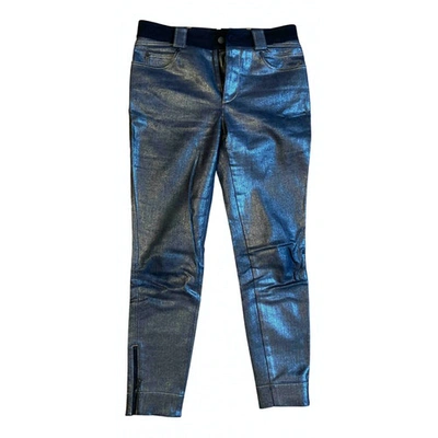 Pre-owned Louis Vuitton Silver Cotton - Elasthane Jeans