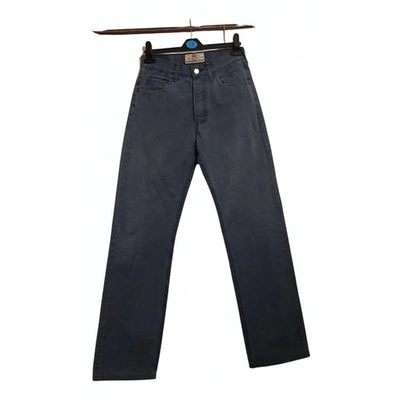 Pre-owned Levi's Blue Cotton Trousers