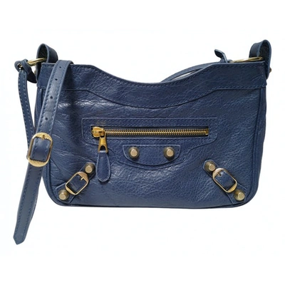BALENCIAGA Pre-owned Leather Crossbody Bag In Blue