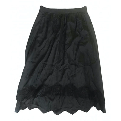 Pre-owned Zadig & Voltaire Black Silk Skirt