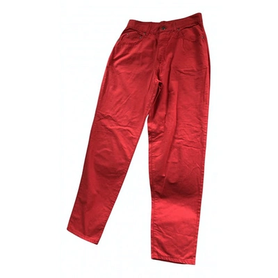 Pre-owned Carrera Red Cotton Jeans