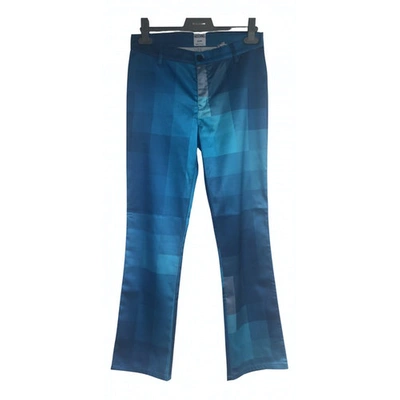 Pre-owned Moschino Blue Trousers