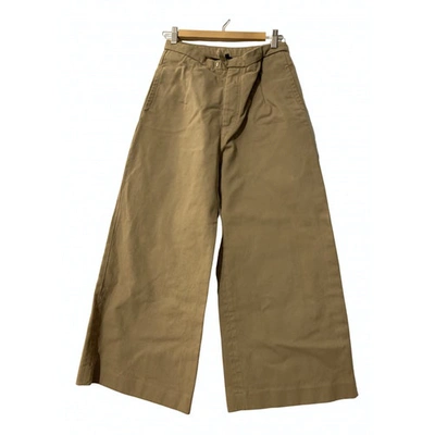 Pre-owned Jejia Beige Cotton Trousers
