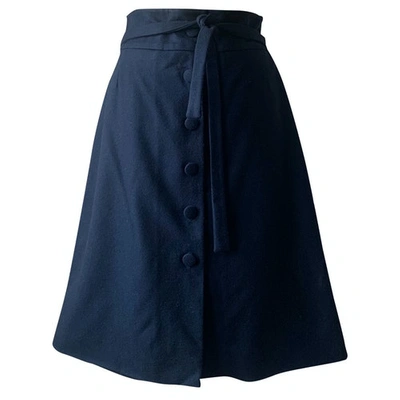 Pre-owned Marni Wool Mid-length Skirt In Navy