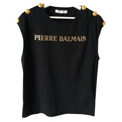 Pre-owned Pierre Balmain Black Cotton  Top