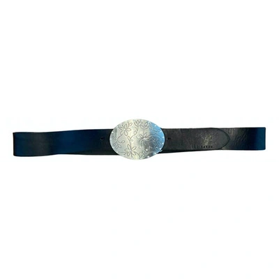 Pre-owned Ted Baker Leather Belt In Black