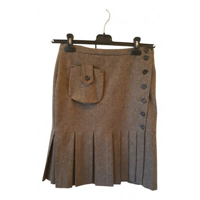 Pre-owned Marella Wool Mid-length Skirt In Brown
