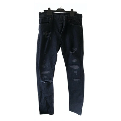 Pre-owned Neuw Navy Cotton - Elasthane Jeans