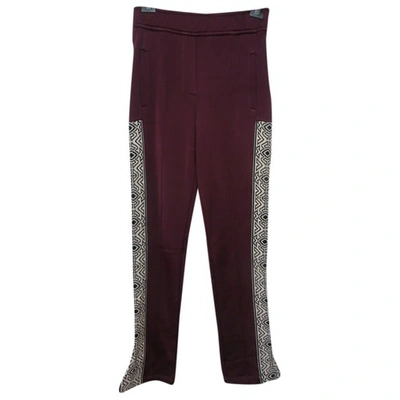 Pre-owned Circus Hotel Burgundy Trousers