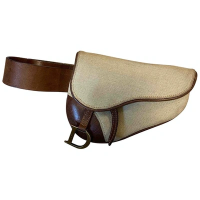 Pre-owned Dior Saddle Brown Leather Handbag
