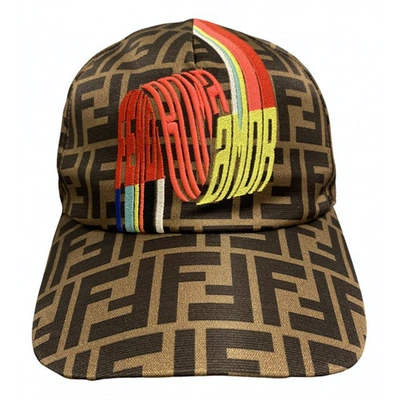 Pre-owned Fendi Brown Cloth Hat