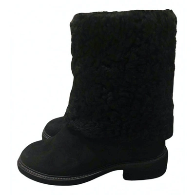 Black Chanel Winter Boots 38 - Designer WishBags
