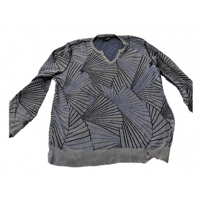 Pre-owned Emporio Armani Grey Cotton Knitwear & Sweatshirt