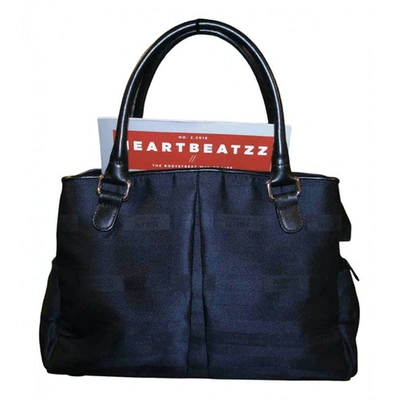 Pre-owned Armani Collezioni Linen Handbag In Blue