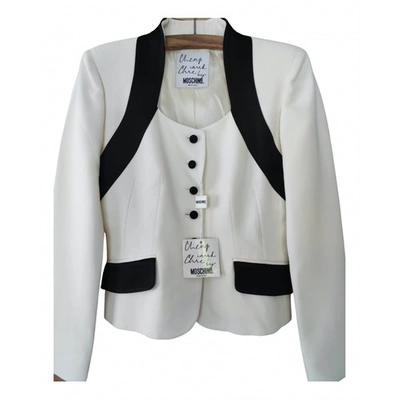 Pre-owned Moschino Cheap And Chic White Jacket