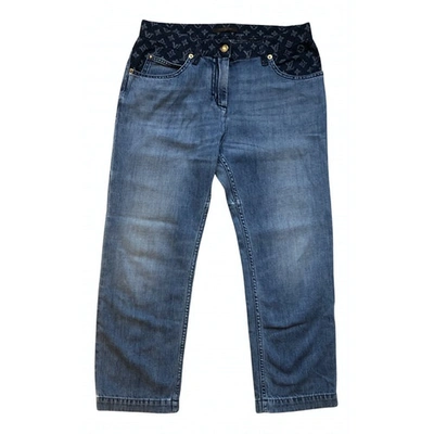 Pre-owned Louis Vuitton Blue Cotton - Elasthane Jeans