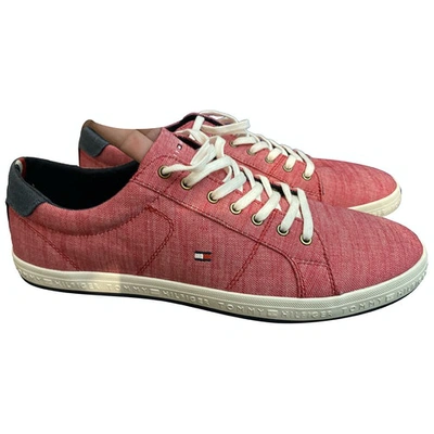 Pre-owned Tommy Hilfiger Red Cloth Trainers