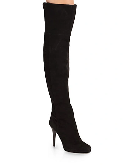 Jimmy Choo Gypsy Suede Over-the-knee Boots In Black