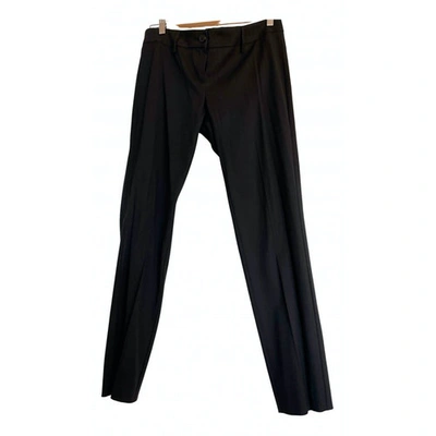 Pre-owned Moschino Love Trousers In Black