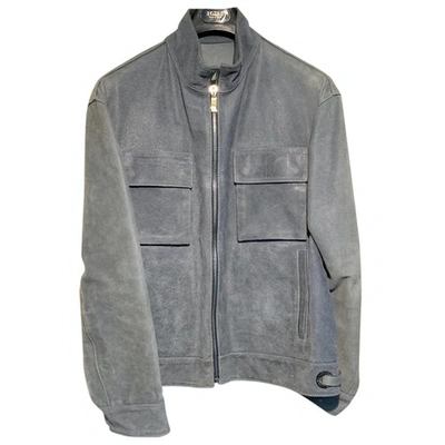 Pre-owned Loewe Blue Suede Jacket