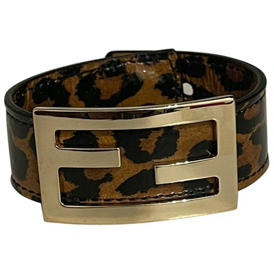 Pre-owned Fendi Leather Bracelet