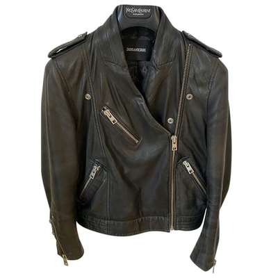 Pre-owned Zadig & Voltaire Black Leather Leather Jacket